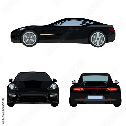 super car flat icon