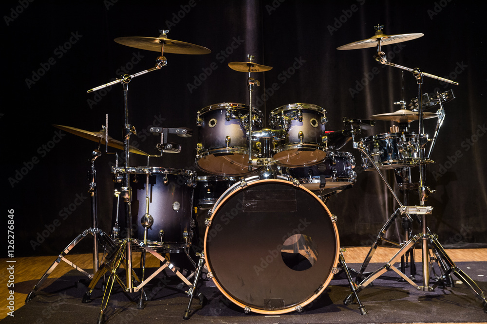 Musical instrument, Drum Kit on the stage
