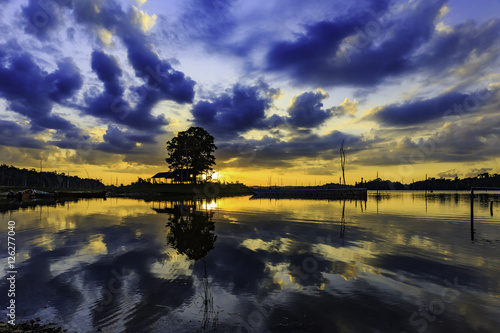 Lake Brokopondo in Surinam photo