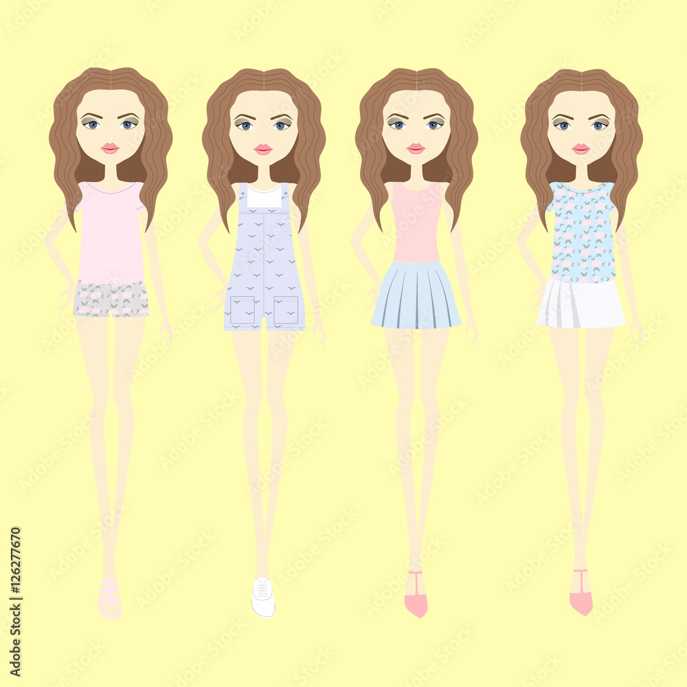 make-up hairstyle. shorts. top. blouse. skirt. footwear. overall make-up hairstyle. shorts. top. blouse. skirt. footwear. overall