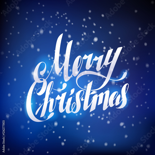 Merry Christmas Hand Lettering Greeting Card