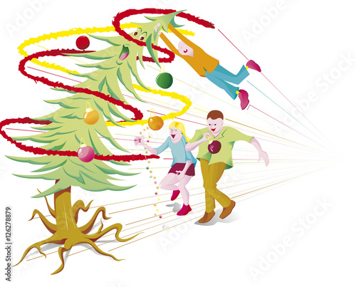 Sapin refusant d'être décoré