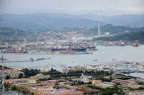 View of the harbor of La Spezia