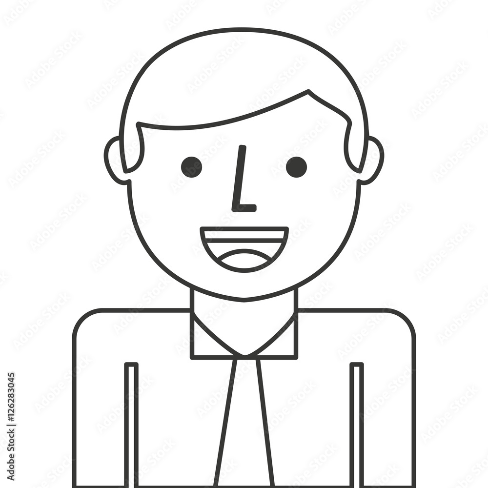businessman avatar isolated icon vector illustration design