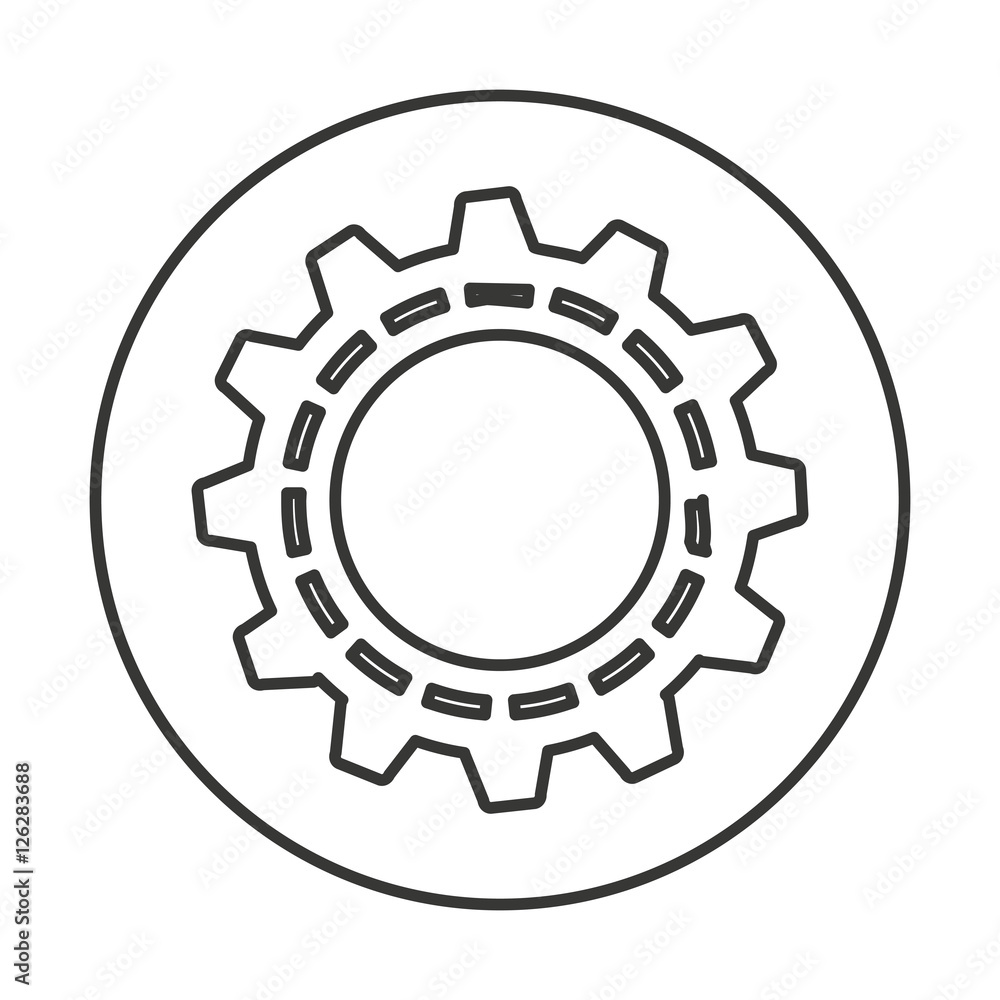 gear engineering design isolated, vector illustration eps10