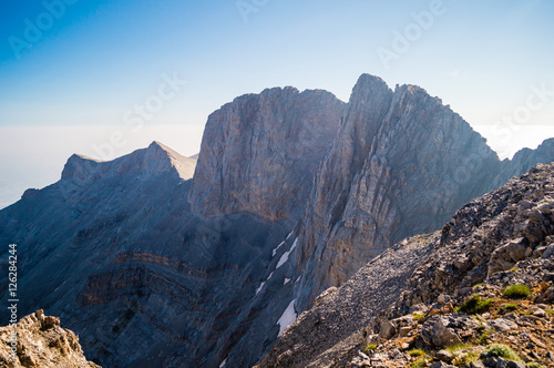 Canvas Print Mount Olympus - the highest mountain in Greece