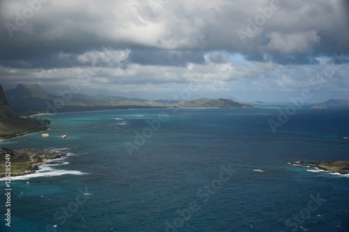View from the top of a mountain overlooking the Islands © Abe Pages