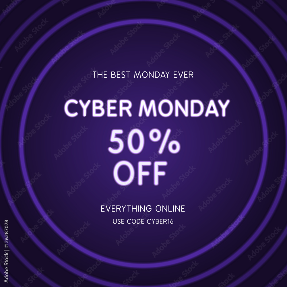 Cyber monday concept design for banner, flyer and advertisement Cyber monday concept design for banner, flyer and advertisement