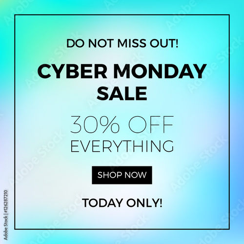 Cyber monday concept design for banner, flyer and advertisement