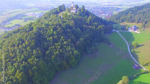 Alps Mountain Aerial view. Austria