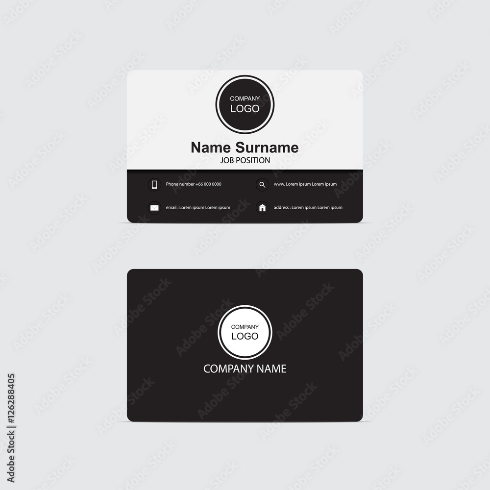 Vector modern business card design Vector modern business card design