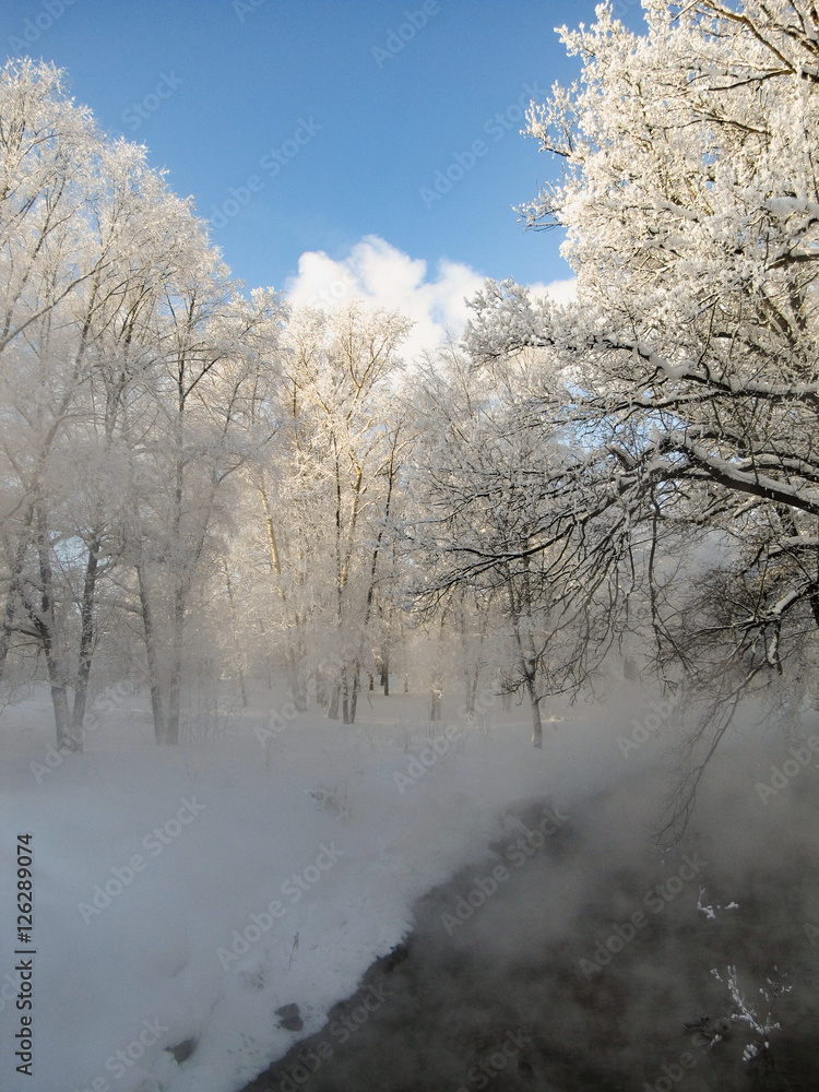Fluffy snow Fluffy snow