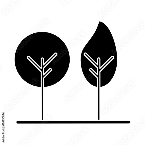 Tree icon. Nature plant environment spring and garden theme. Isolated design. Vector illustration © Jemastock
