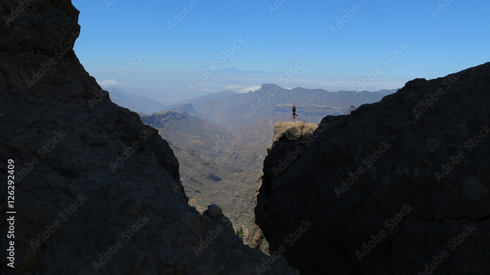 Vista desde el Monumento Natural del Roque Nublo, Gran Canaria Vista desde el Monumento Natural del Roque Nublo, Gran Canaria