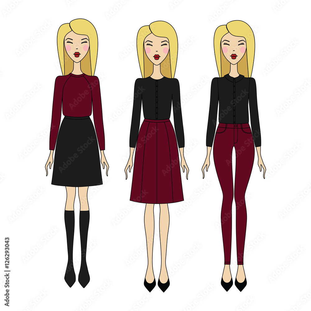 young woman in fashionable clothes. Girl in dress. casual wear. young woman in fashionable clothes. Girl in dress. casual wear.