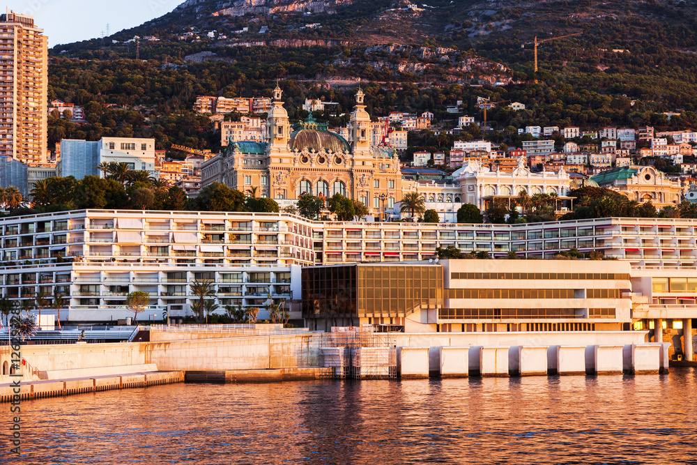 Panorama of Monaco at sunrise
