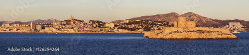 Marseille panorama from Frioul archipelago