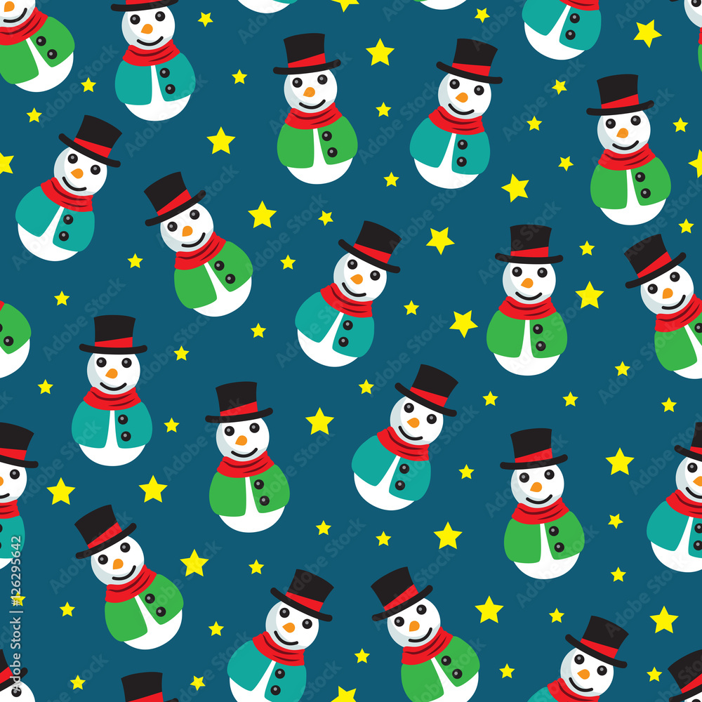 christmas, vector, seamless pattern