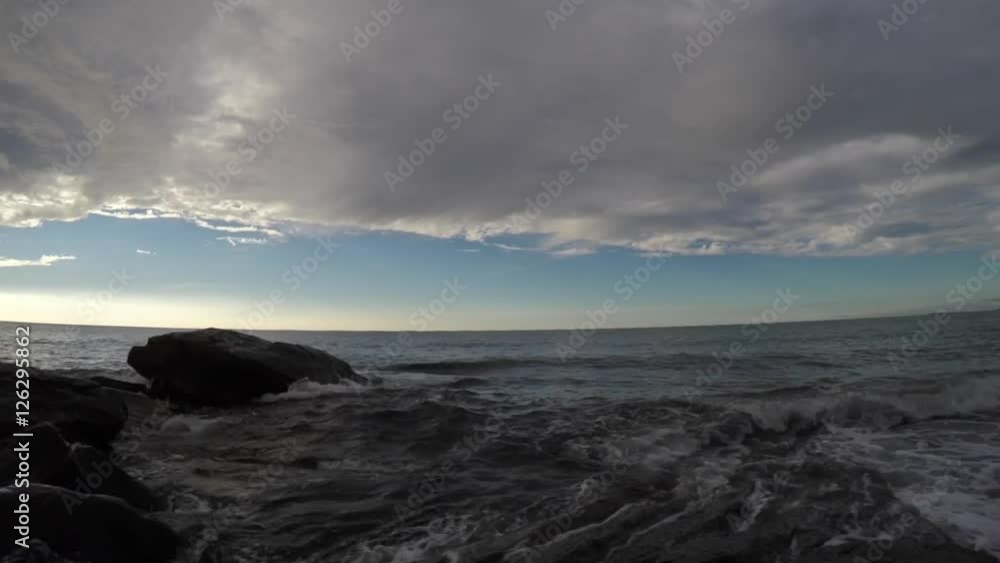 A wet rocky shoreline in Cape Breton Nova Scotia Canada A wet rocky shoreline in Cape Breton Nova Scotia Canada