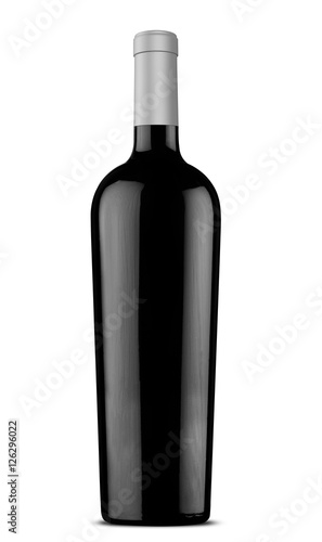 Wallpaper Mural 3d illustration black wine bottle with silver cap Torontodigital.ca