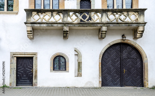 John the mason's house in Bistrita, Transylvania region of Romania built in gothic architectural style with reinassance interventions photo