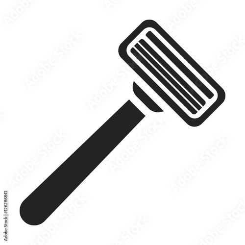 Safety razor icon in black style isolated on white background. Hairdressery symbol stock vector illustration.