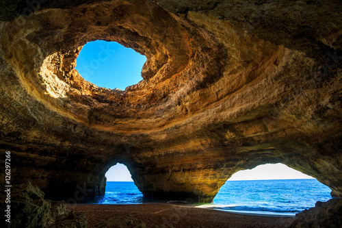 Beautifull cave in Benagil  Algarve  Portugal