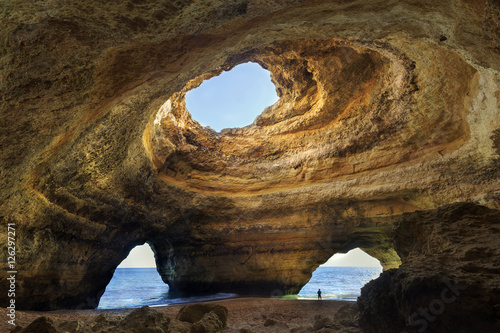 Beautifull cave in Benagil  Algarve  Portugal