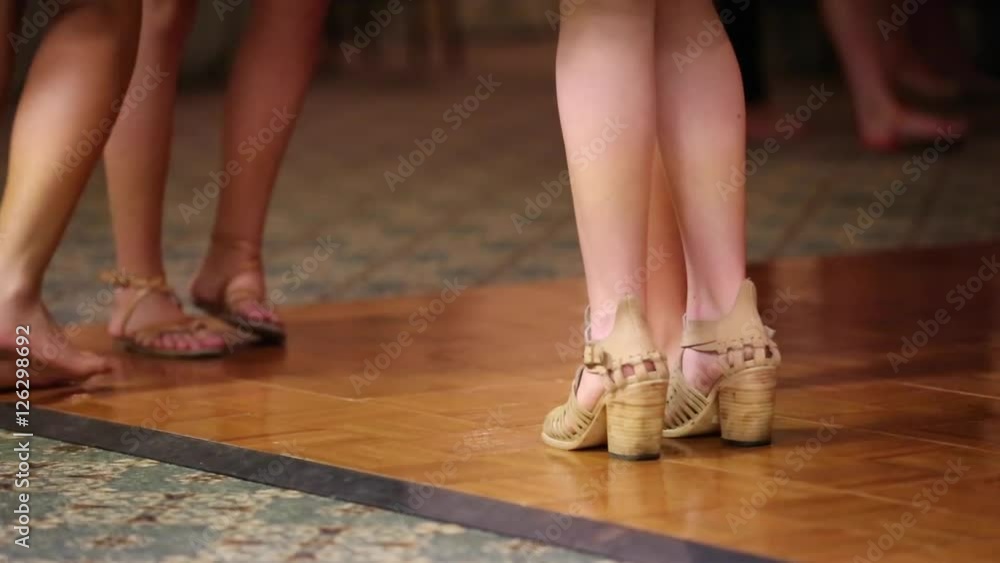 Youth dancing during a wedding reception to music Youth dancing during a wedding reception to music