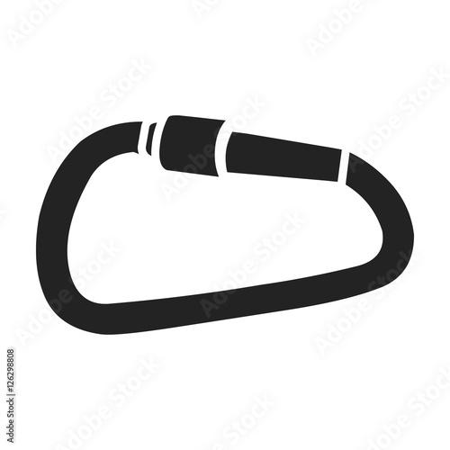 Carbine icon in black style isolated on white background. Sport and fitness symbol stock vector illustration.