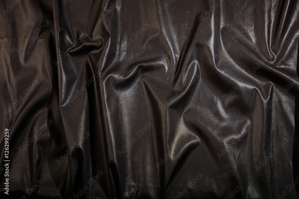 Fototapeta premium Black satin textile background