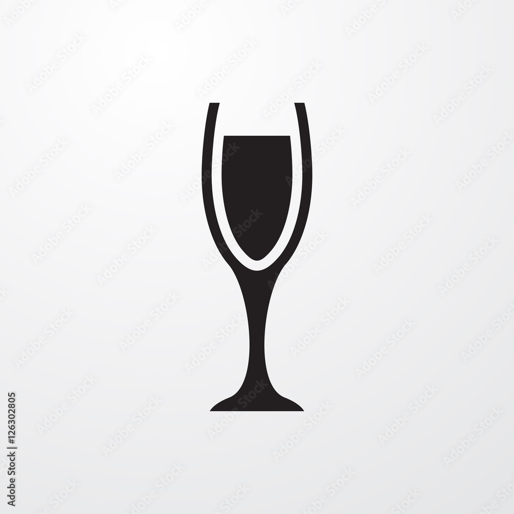 champagne glass icon illustration champagne glass icon illustration
