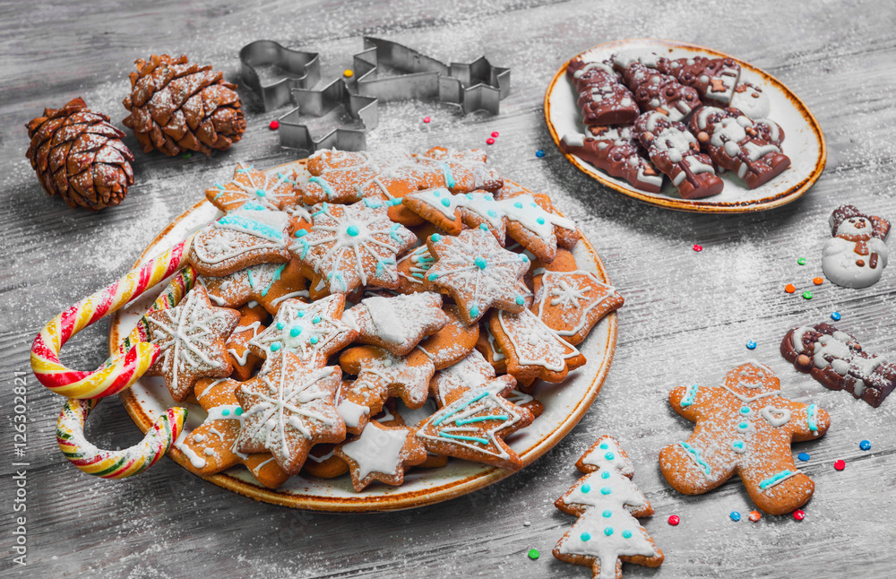 Christmas sweets baking gingerbread cookies Christmas sweets baking gingerbread cookies
