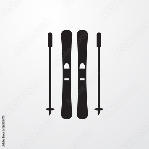 skiing icon illustration photo
