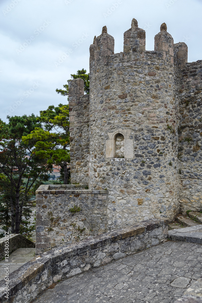 Medieval castle  of San Vicente de la Barquera, Spain