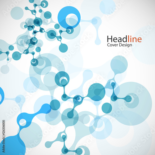 Geometric background molecule and communication. Connected atoms. Vector illustration