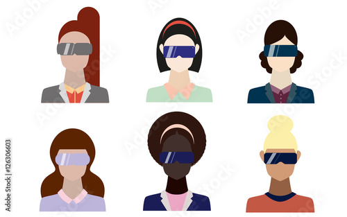Set - Women with VR Headsets