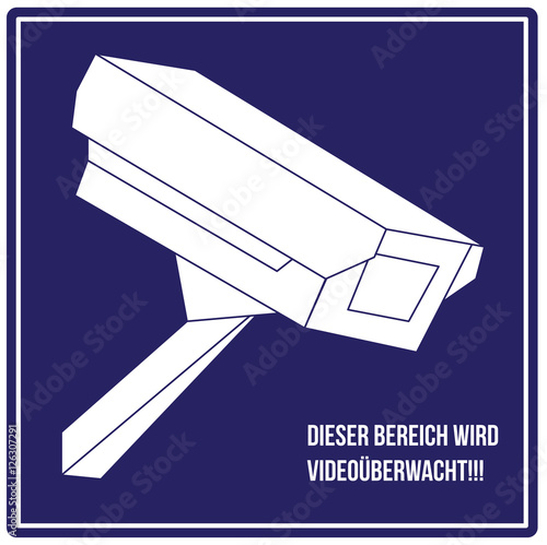 Dieser Bereich wird Videoüberwacht - Hinweisschild