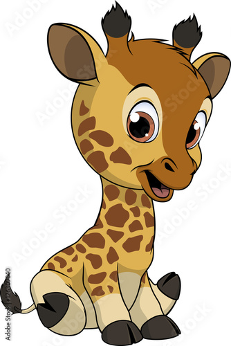 Sticker Funny little giraffe