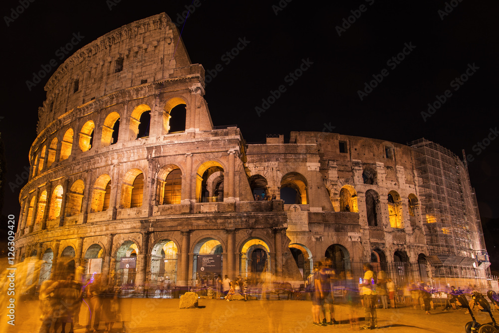 Coliseum in Rome by night
