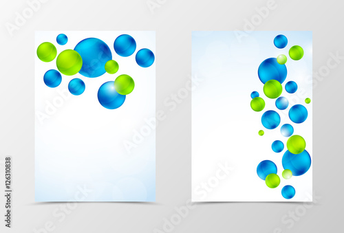 Front and back technologic flyer template design