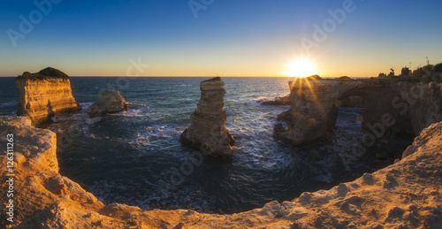 sunrise over sant' andrea cliffs