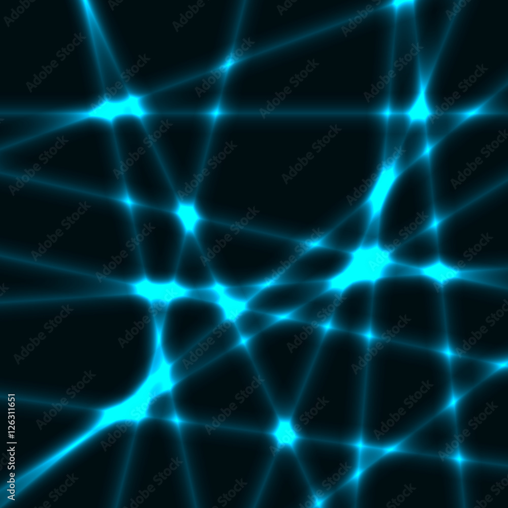 Very dark background with blue blured laser rays
