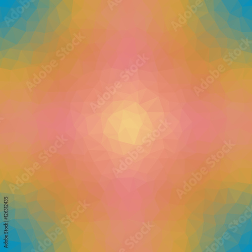 Gradient low poly triangle style vector mosaic background