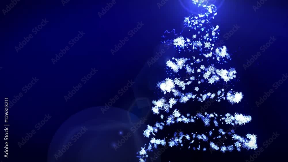 クリスマスツリー イルミネーション 青 ループ クリスマスツリー イルミネーション 青 ループ
