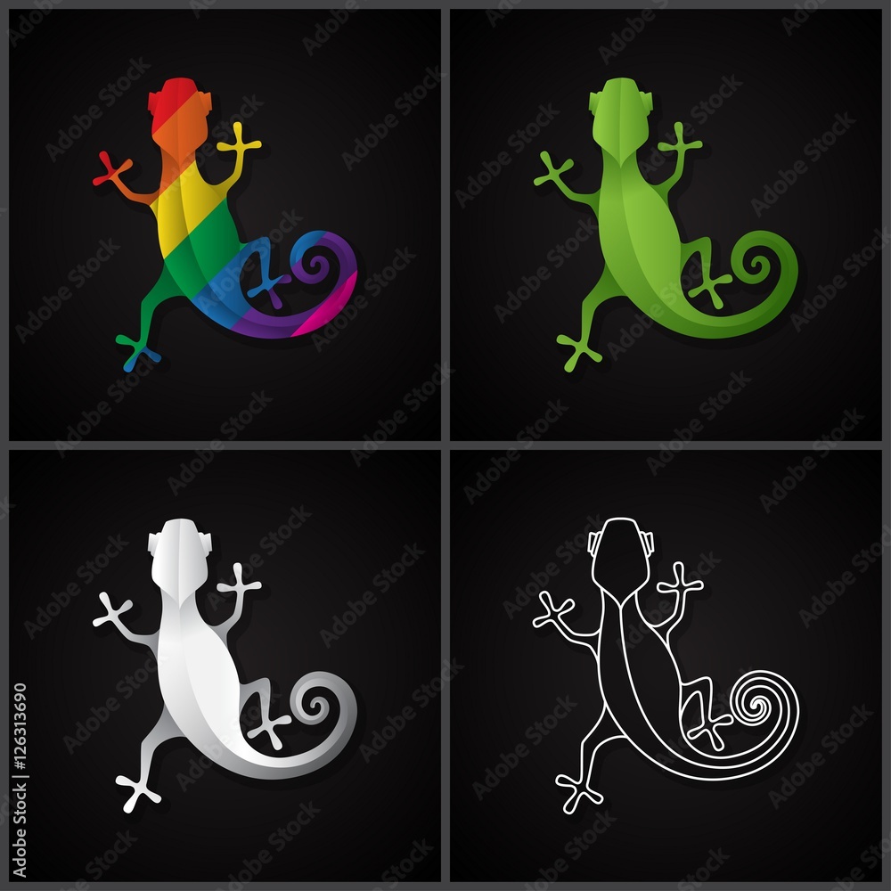 Stylized icon salamander. Vector illustration. Stylized icon salamander. Vector illustration.