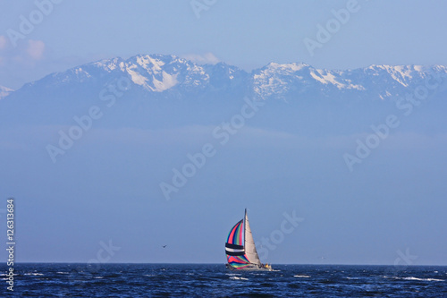 Yacht off Vancouver Island