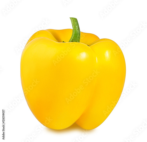 yellow pepper isolated on the white