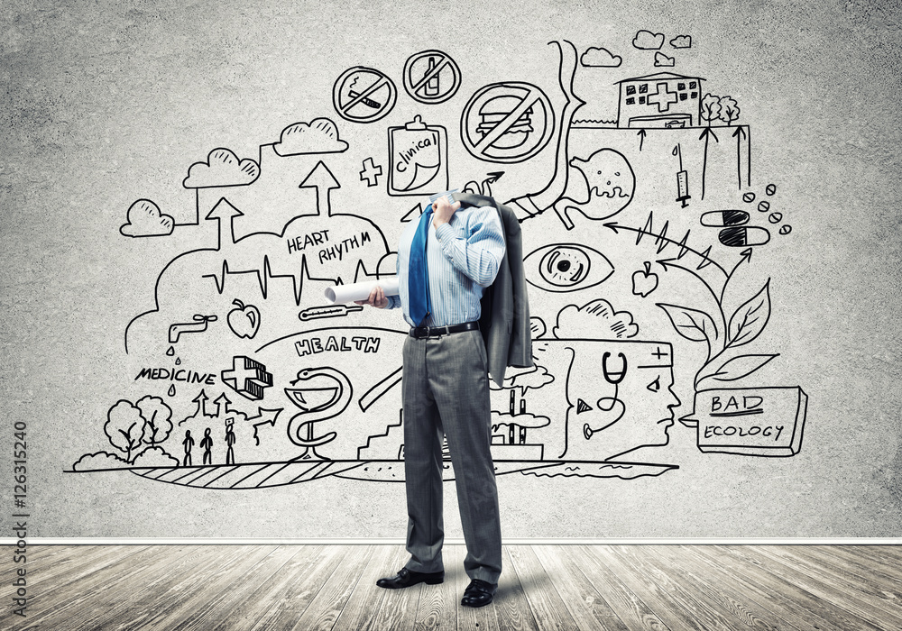 Businessman without head