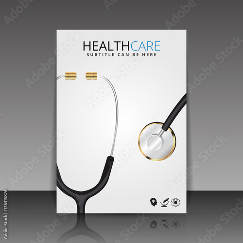 Brochure cover design. Flyer, poster, booklet template. Vector
